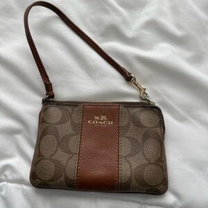 Coach Corner Zip Wristlet